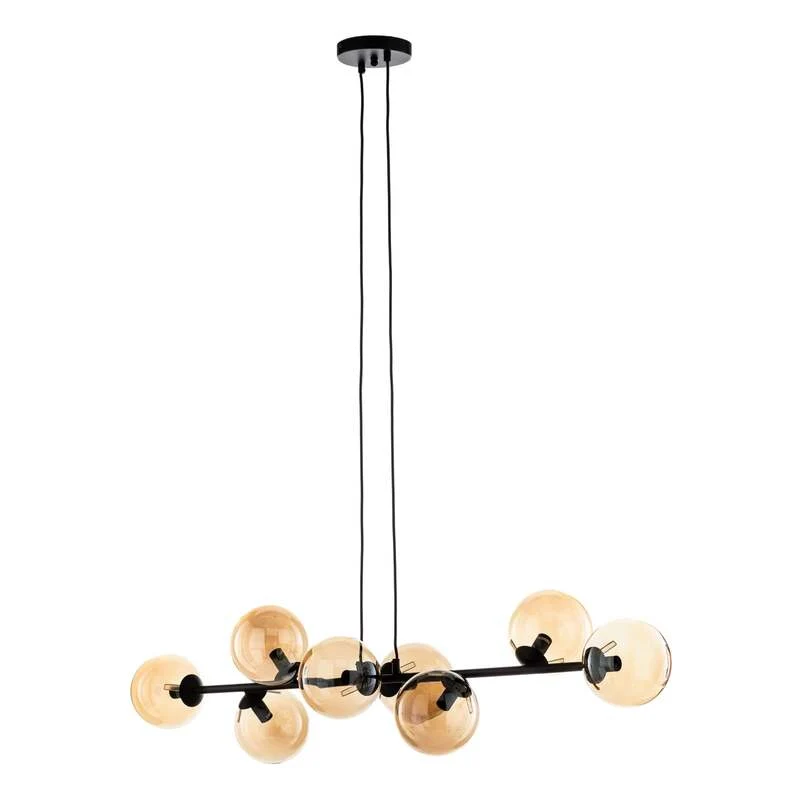 B-Ware EMIBIG LIGHTING Hängeleuchte Pendelleuchte E14 Deckenleuchte schwarz amber LED