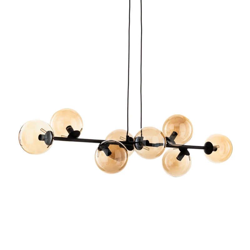 B-Ware EMIBIG LIGHTING Hängeleuchte Pendelleuchte E14 Deckenleuchte schwarz amber LED