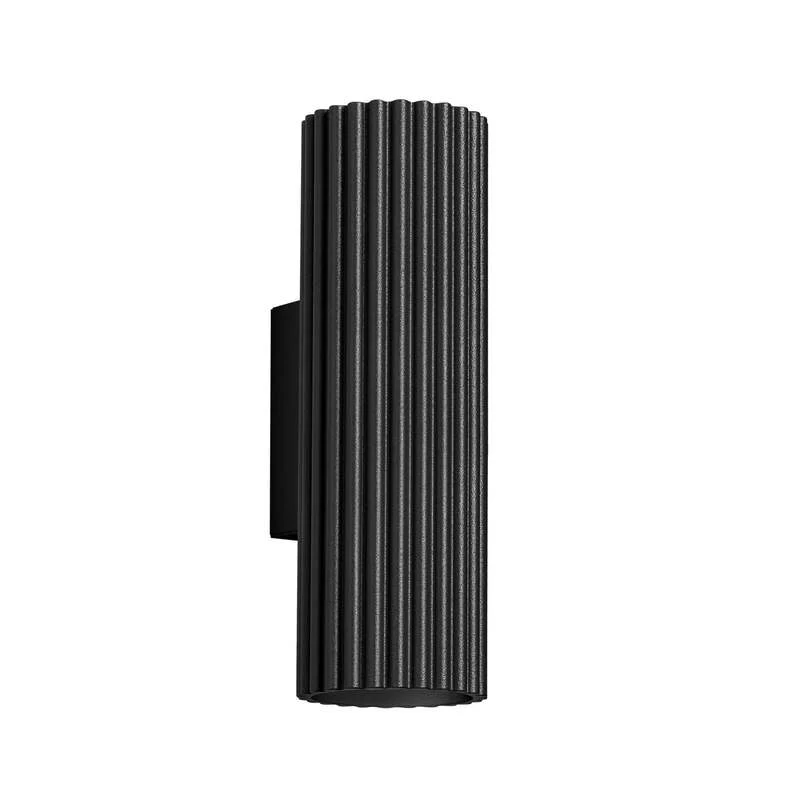 B-Ware Wandleuchte Karbon Wandlampe Aluminium Schwarz 2-flammig dimmbar 20 cm GU10 LED