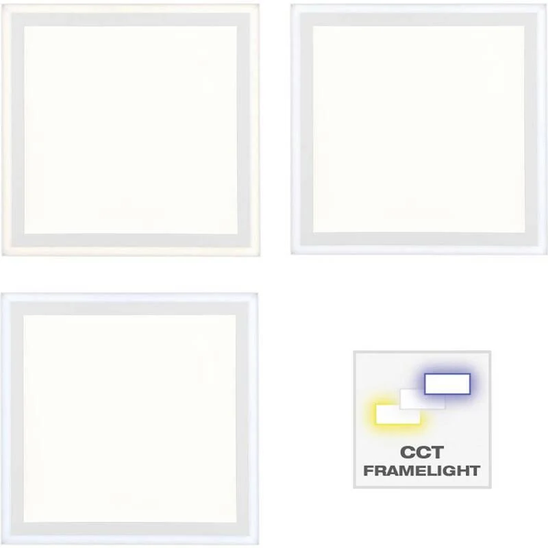 B-Ware Brilliant LED Deckenleuchte Laurice Fernbedienung Weiß Aufbau Panel 40cm CCT 24W