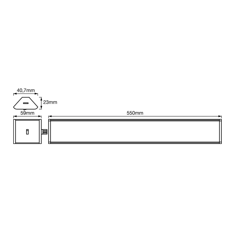 B-Ware LEDVANCE Cabinet Corner Unterbaulampe Unterbauleuchte Lampe Leuchte 55cm 2er Set