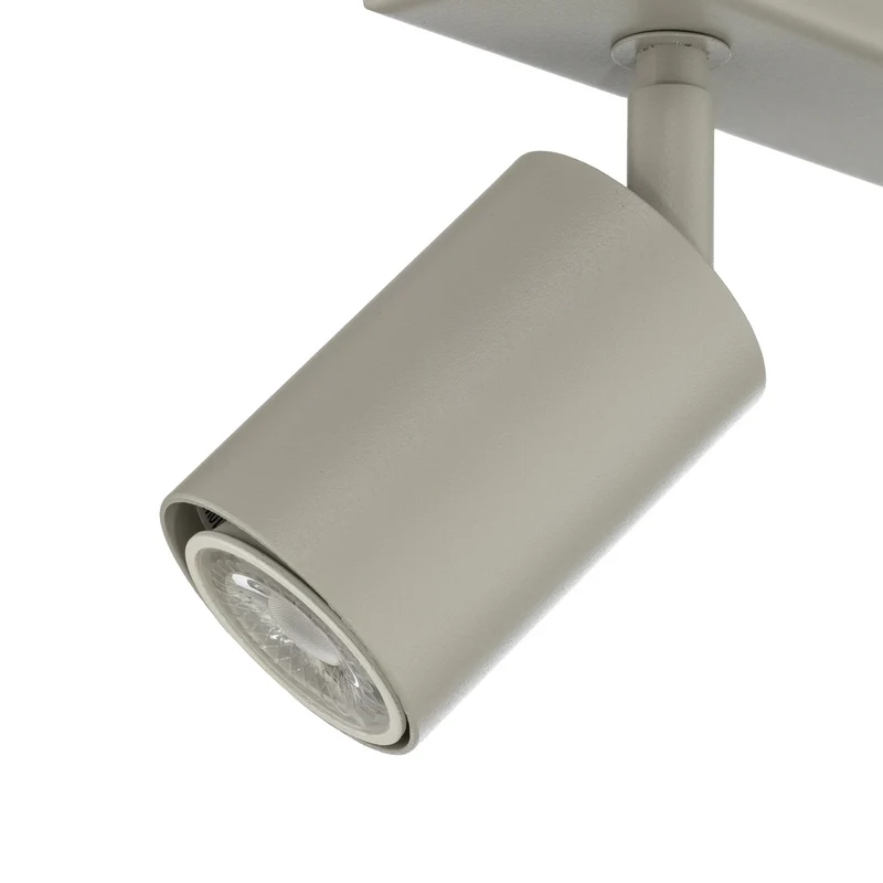 B-Ware Deckenstrahler Zoom Deckenleuchte Strahler grau beige Stahl 5-flg Lampe GU10927
