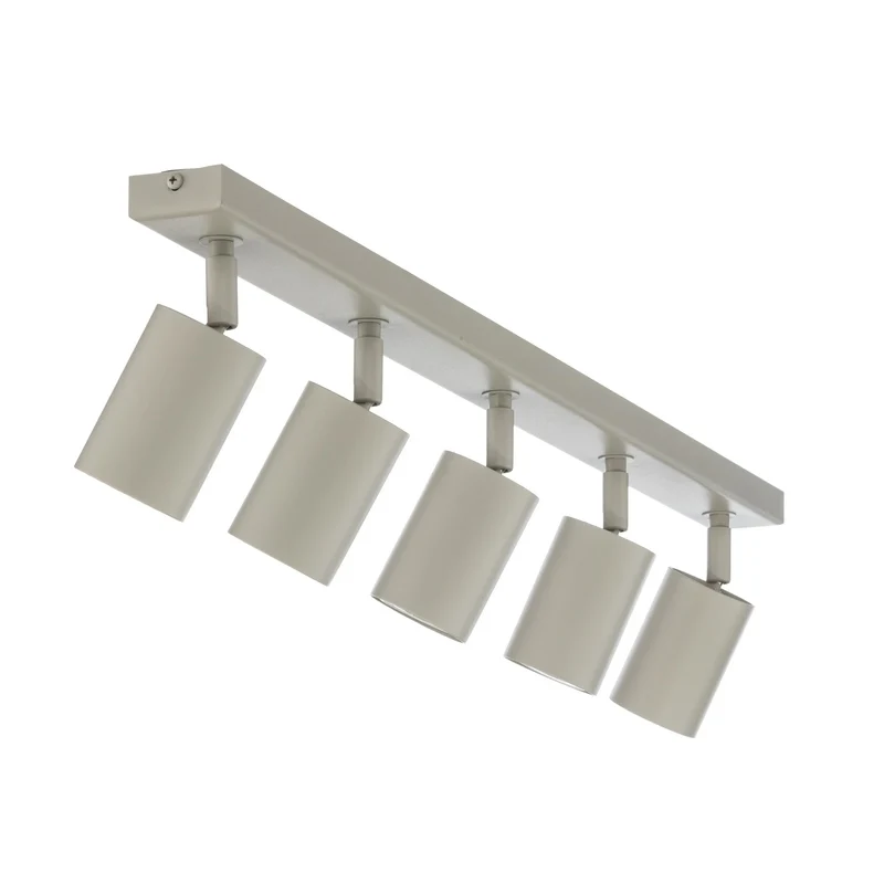 B-Ware Deckenstrahler Zoom Deckenleuchte Strahler grau beige Stahl 5-flg Lampe GU10927