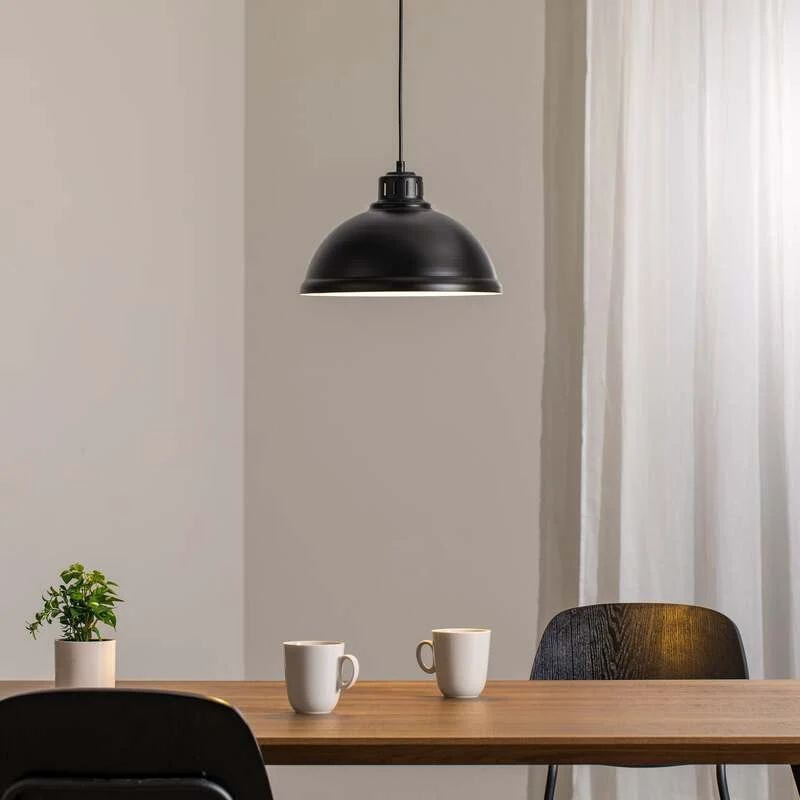 B-Ware Hängeleuchte Pendelleuchte Sven Big Schwarz Stahl E27 Lampe Leuchte Esszimmer