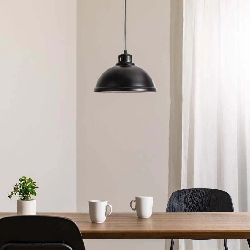 B-Ware Hängeleuchte Pendelleuchte Sven Big Schwarz Stahl E27 Lampe Leuchte Esszimmer