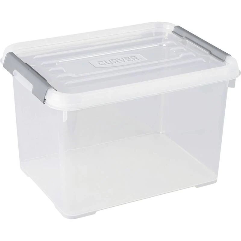 2x B-Ware Curver HANDY+ Box Aufbewahrungsbehälter Kunststoffbox 20L transparent 2 STÜCK