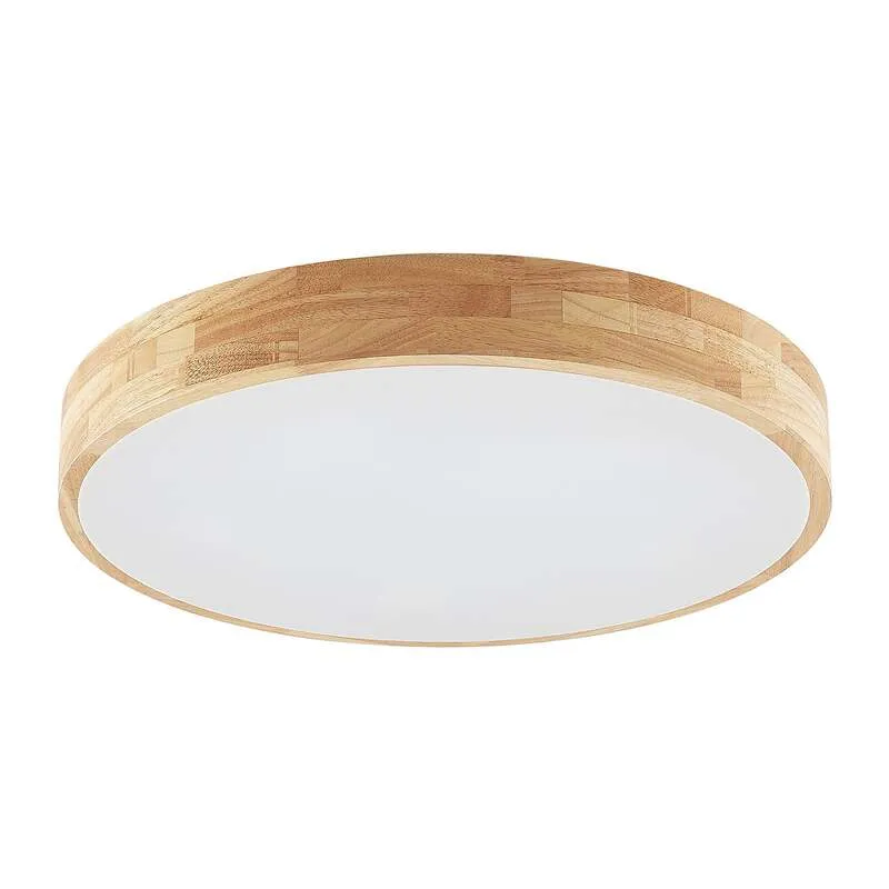 B-Ware Lindby Tanju Deckenlampe Deckenlicht E27 Eiche hell weiß Ø60cm SIEHE TEXT/FOTO