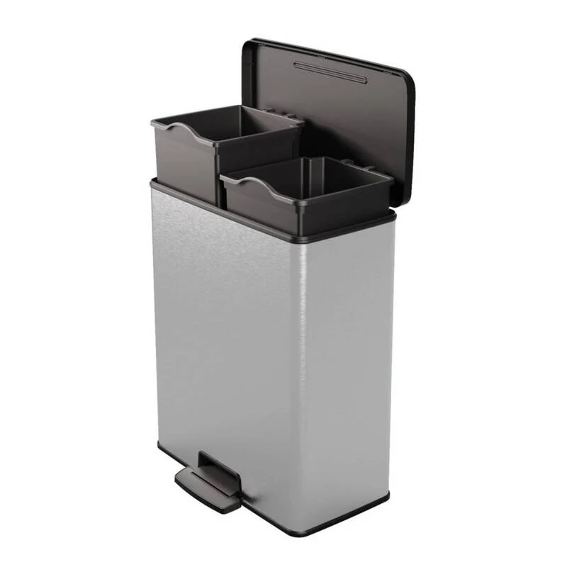 D-Ware DECOBIN Tritt-Abfallbehälter Duo Mülleimer Abfalleimer 2x26 l SIEHE TEXT/FOTO