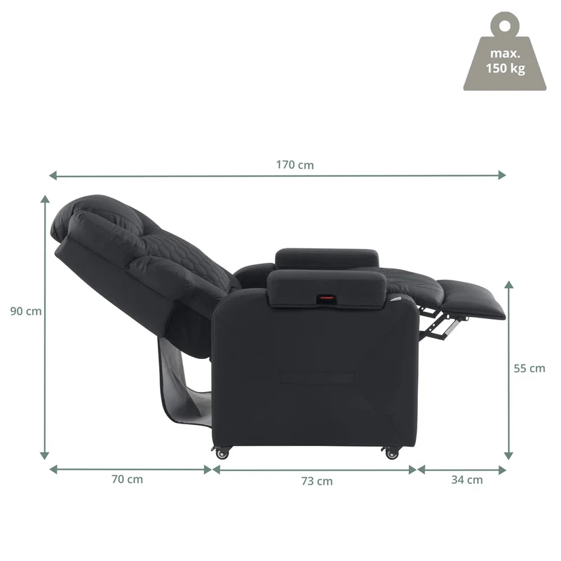 B-Ware hjh OFFICE Loungesessel Sessel Game Sport RX Kunstleder Armlehnen Schwarz