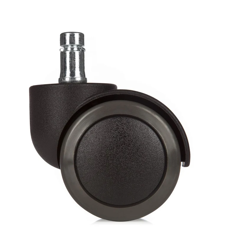 B-Ware hjh OFFICE 5er Pack ROLO 11mm/50mm Hartböden Stuhlrollen Bürostuhlrollen Schwarz