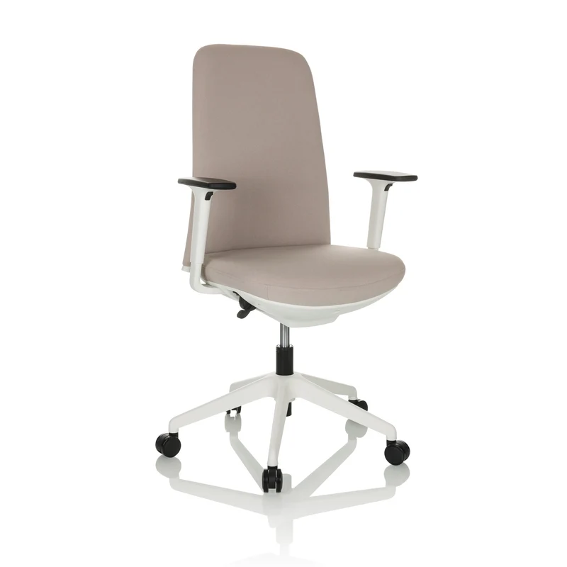 B-Ware hjh OFFICE NESTORA Bürostuhl Drehstuhl Stuhl Beige Armlehnen SIEHE TEXT/FOTO