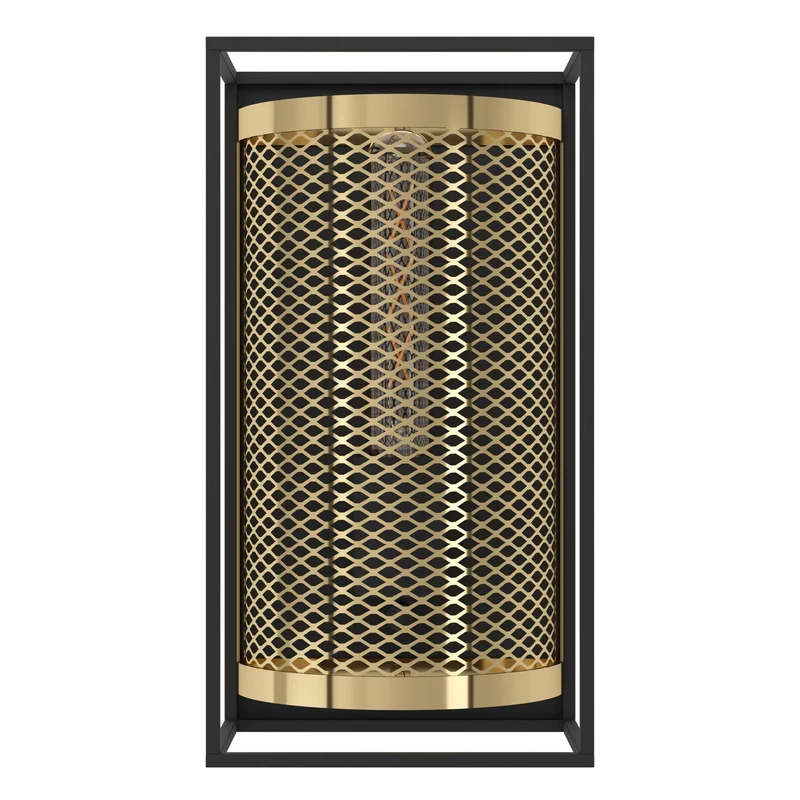 B-Ware Eglo Wandleuchte Nohales Höhe 32 cm schwarz messingfarben Wandlampe Lampe Spot