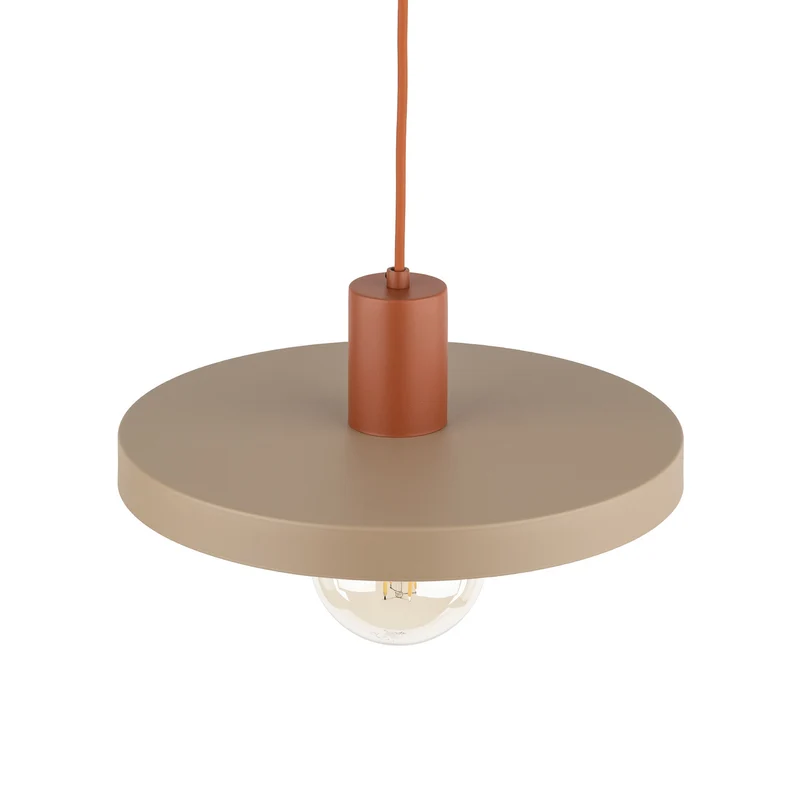 B-Ware Sila Pendelleuchte Hängelampe Lampe Metall Sand Rot E27 30 cm530