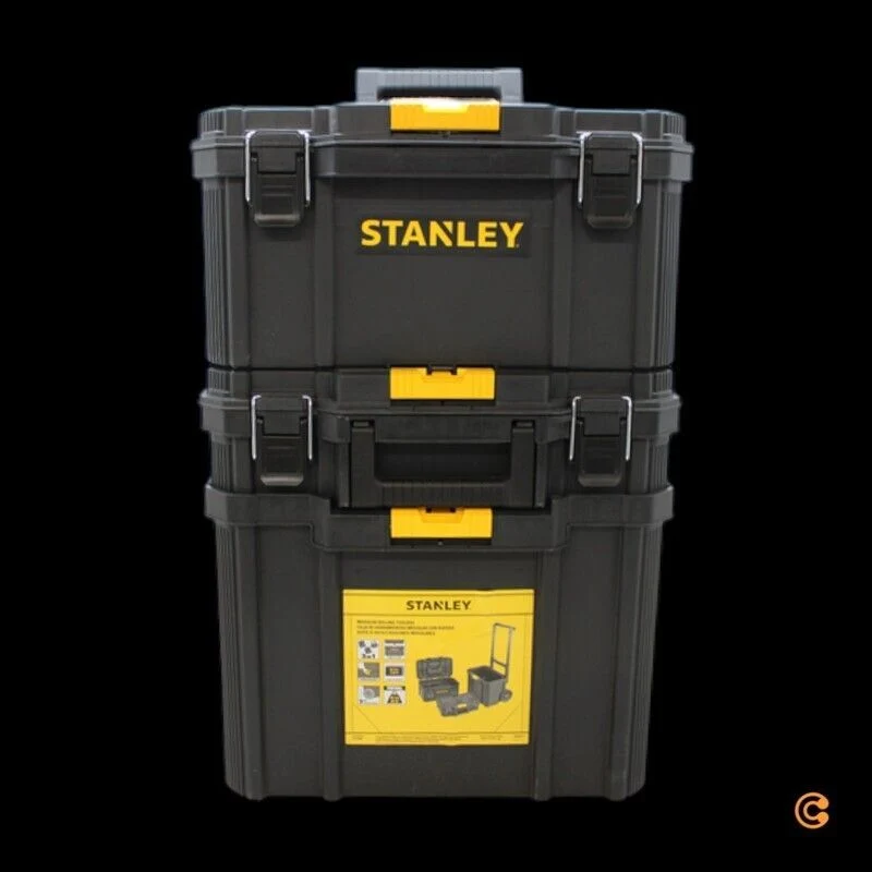 B-Ware Stanley Quiklink Rolling Workshop Werkzeugkoffer Aufbewahrungssystem 3teilig 771