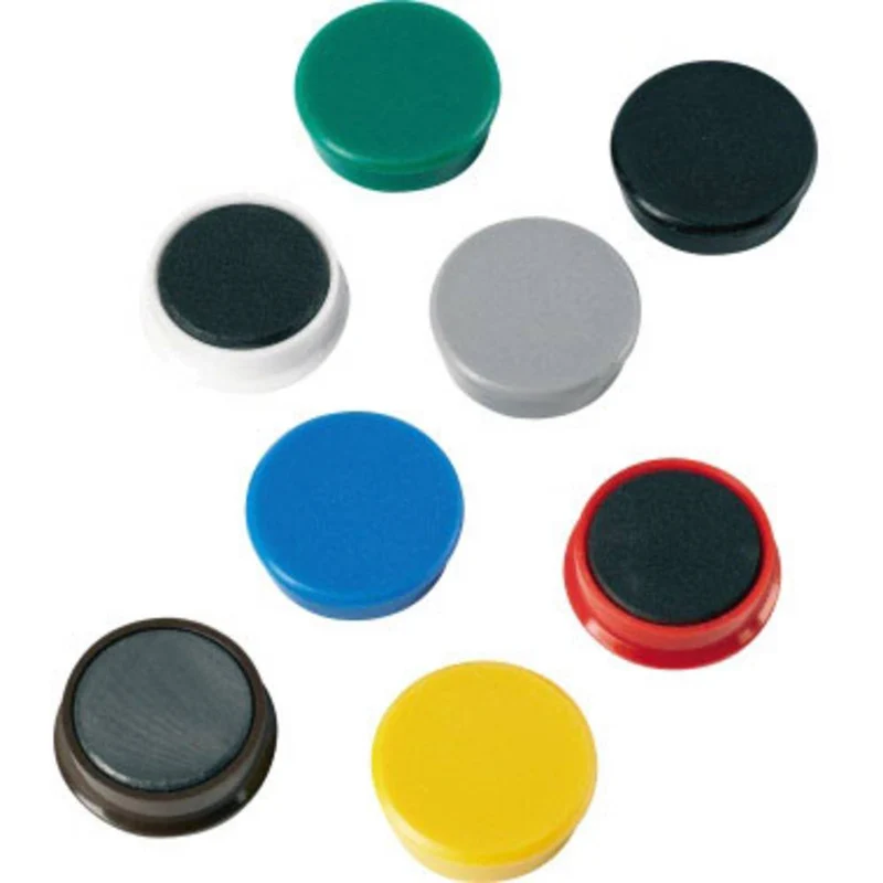 3x B-Ware Alco Kraftmagnet Magnet farbig sortiert 38 mm Metall Kunststoff 10er-Pack 3 SETS