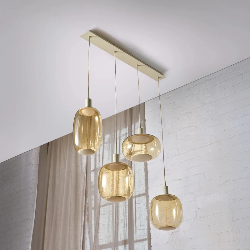 B-Ware OSRAM DECOR Needle Pendelleuchte Linear Beige 4xE27 Deckenlampe Lampe Spot