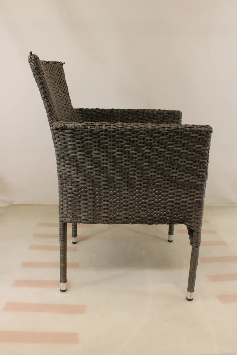 B-Ware Siena Garden Padova Dining Sessel grau Stuhl Stapelstuhl Outdoor SIEHE TEXT/FOTO