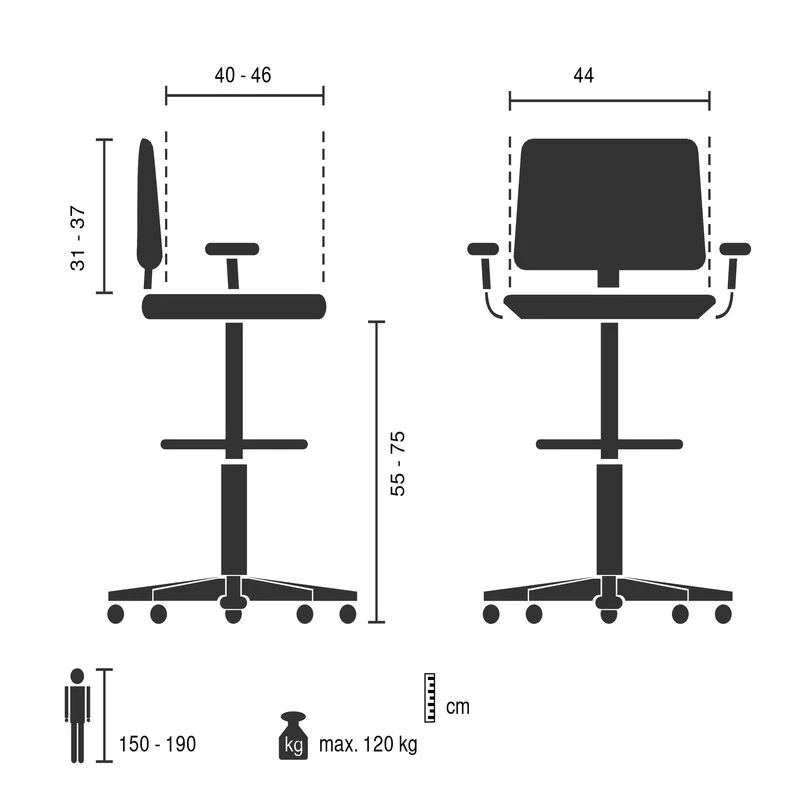 B-Ware hjh OFFICE Arbeitsstuhl Drehstuhl TOP WORK 40 Stoff Stuhl SIEHE TEXT/FOTO