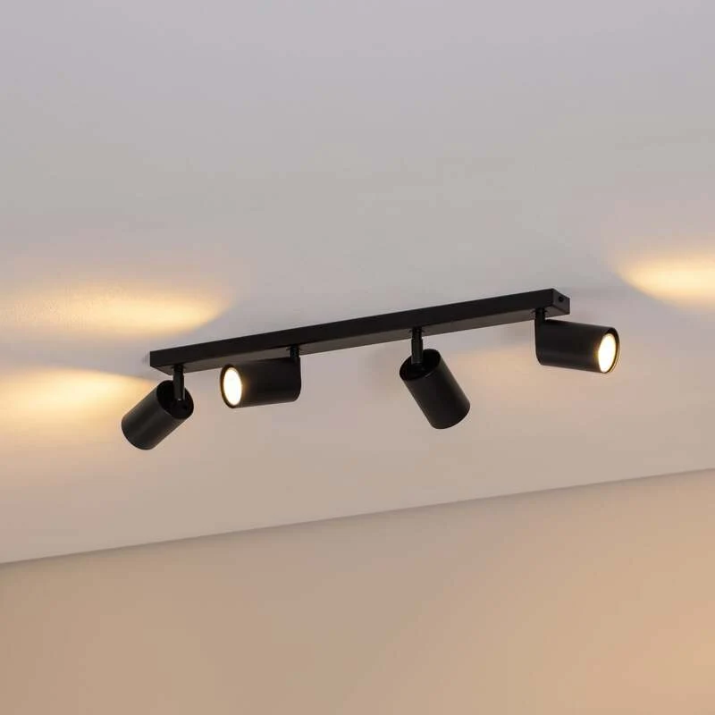 B-Ware SIGMA Deckenstrahler Zoom Deckenleuchte Deckenlampe 4-flg. Leuchte Lampe schwarz