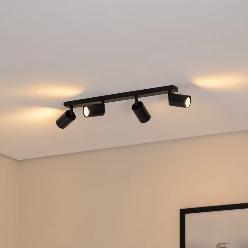 B-Ware SIGMA Deckenstrahler Zoom Deckenleuchte Deckenlampe 4-flg. Leuchte Lampe schwarz