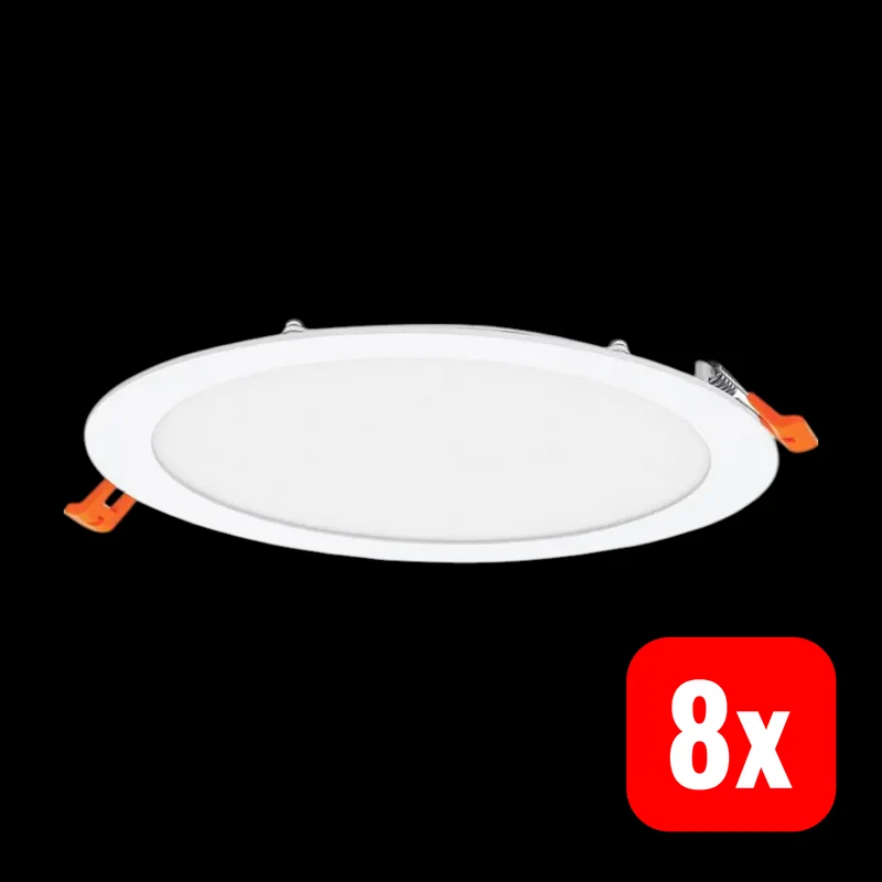 8x B-Ware OSRAM LED Deckenleuchte Downlight Einbau Slim 225 mm 22 W Weiß 4000 K 8 STÜCK