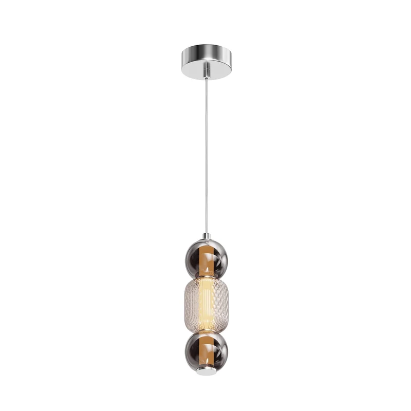B-Ware Maytoni Hängeleuchte Pendelleuchte LED Glas Chrom Drop Ø 12 cm 3000 K 16 W Lampe