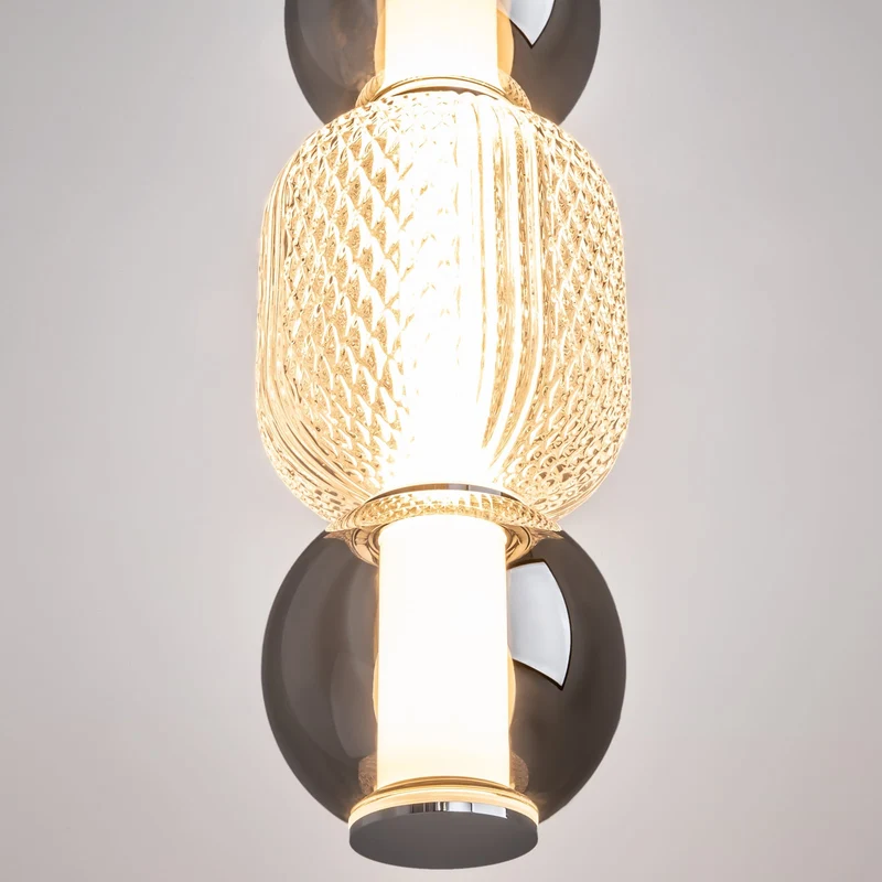 B-Ware Maytoni Hängeleuchte Pendelleuchte LED Glas Chrom Drop Ø 12 cm 3000 K 16 W Lampe