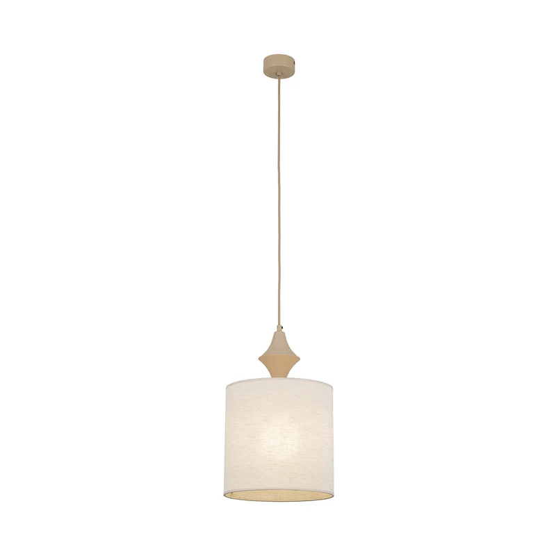 B-Ware Amura Hängeleuchte Pendelleuchte Leuchte Leinen Beige Sand Lampenschirm E27