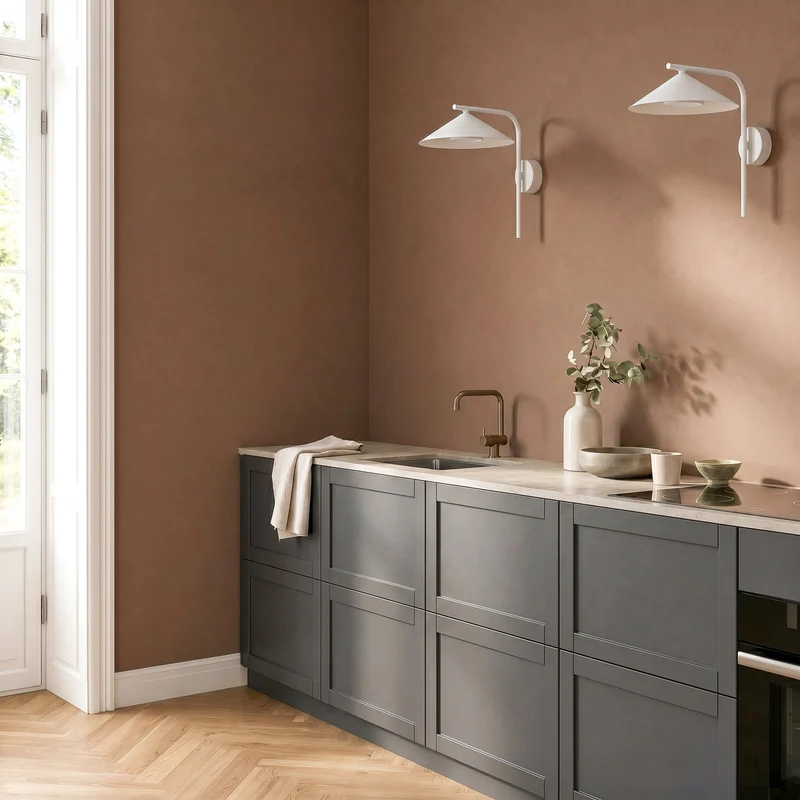 B-Ware Lume Wandleuchte Wandlampe Lume S Metall greige GX53 Wohnzimmer Flur Esszimmer