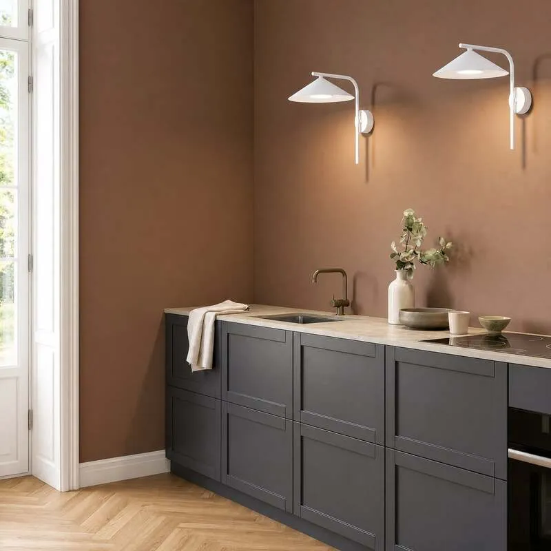 B-Ware Lume Wandleuchte Wandlampe Lume S Metall greige GX53 Wohnzimmer Flur Esszimmer