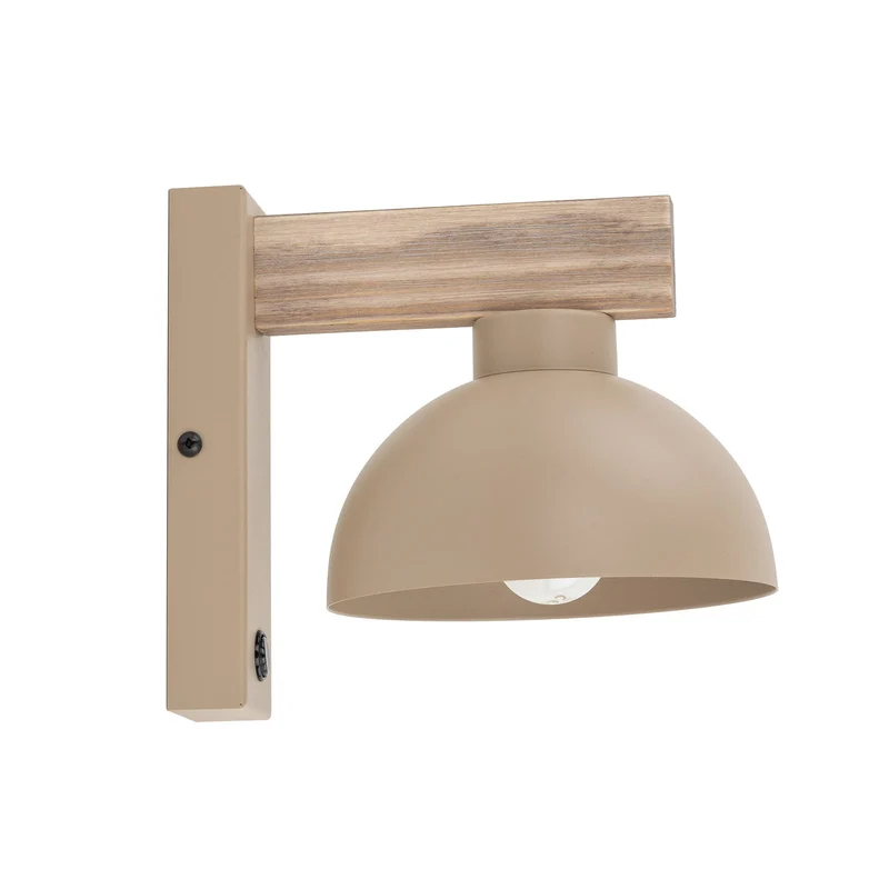 B-Ware Wandleuchte Wandlampe Oslo sandfarben Metall Leuchte Lampe Licht mit Schalter298