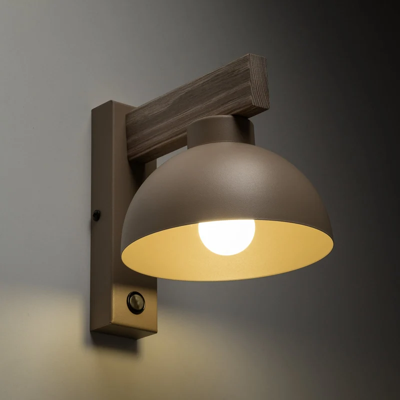 B-Ware Wandleuchte Wandlampe Oslo sandfarben Metall Leuchte Lampe Licht mit Schalter298