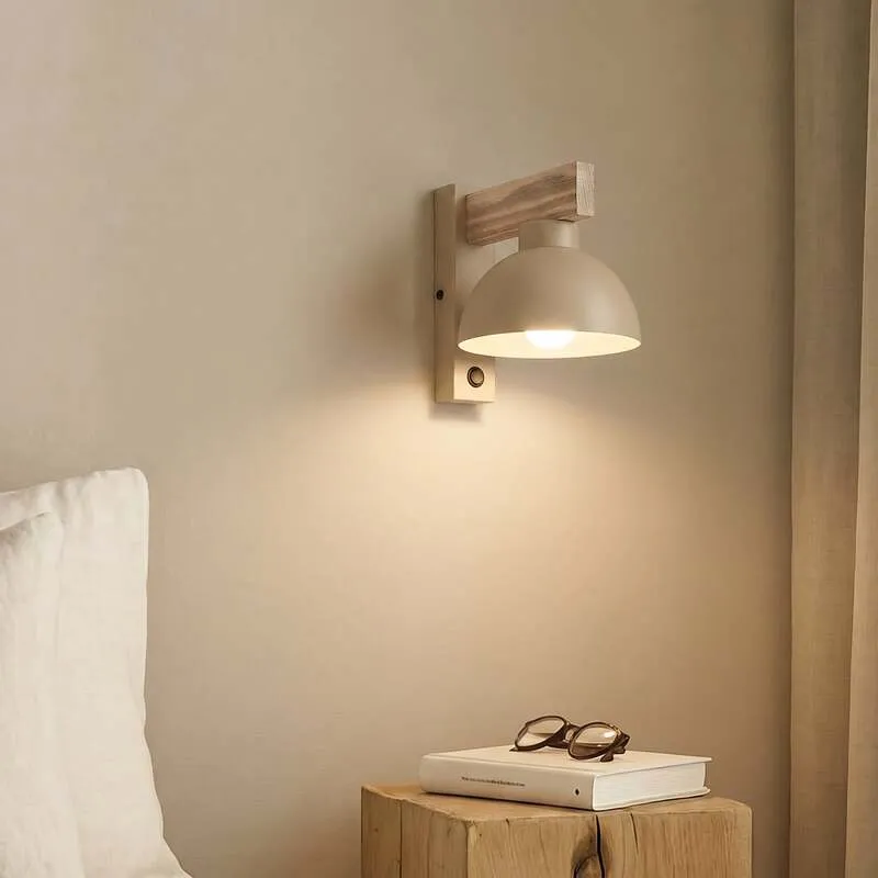 B-Ware Wandleuchte Wandlampe Oslo sandfarben Metall Leuchte Lampe Licht mit Schalter298