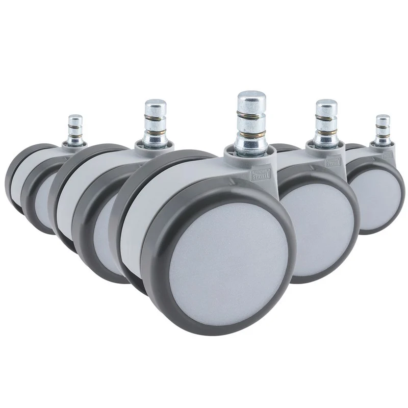 B-Ware 5x Hartbodenrollen ROLO MOVE 60 11mm / 60mm Büro-Stuhl-Rolle (5er Pack)