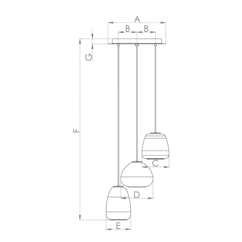 B-Ware EGLO Hängeleuchte Hängelampe Lampe Leuchte Aguilares Rauchglas 3-flammig Rond173