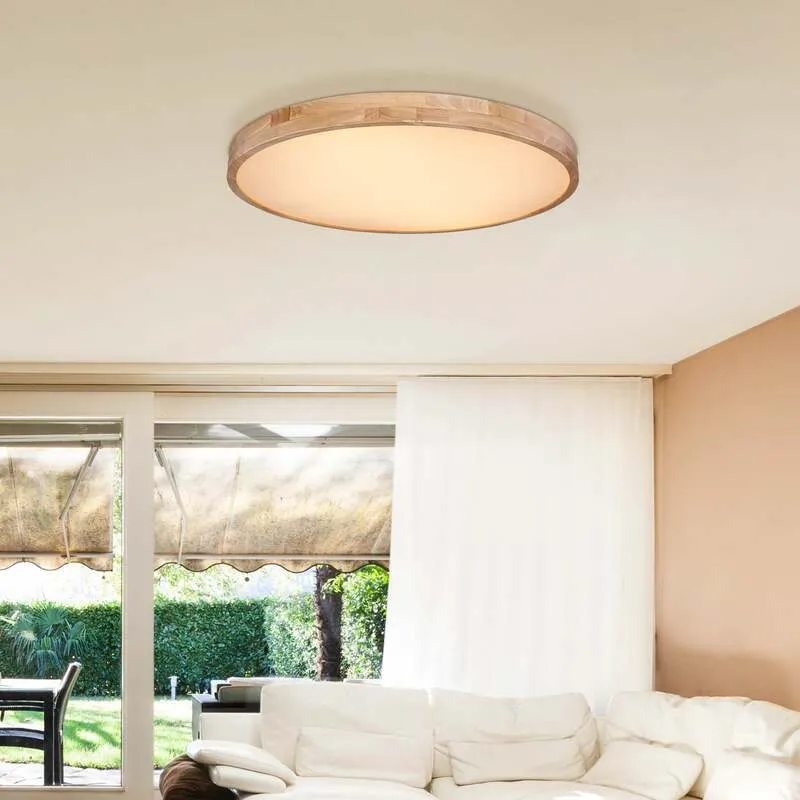 B-Ware Globo Deckenlampe Lampe LED Rainer Holzoptik Fernbedienung 80cm SIEHE TEXT/FOTO
