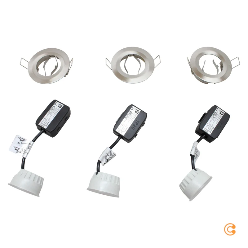 B-Ware Paulmann Einbauspot Deckenspot LED Nova Coin dimmbar stahl Aluminium 3er-Set217
