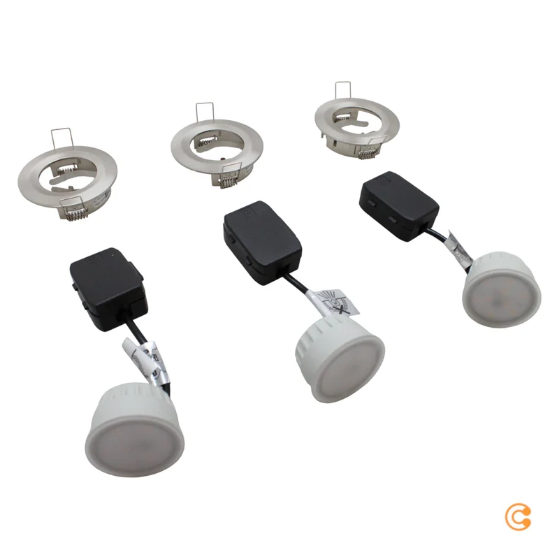 B-Ware Paulmann Einbauspot Deckenspot LED Nova Coin dimmbar stahl Aluminium 3er-Set217