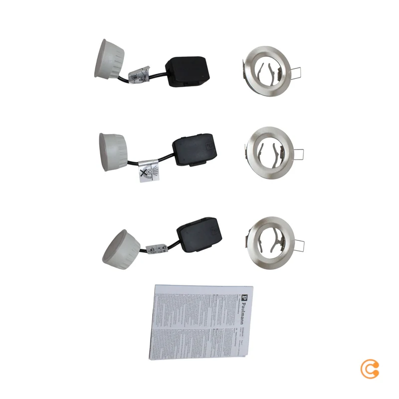 B-Ware Paulmann Einbauspot Deckenspot LED Nova Coin dimmbar stahl Aluminium 3er-Set217
