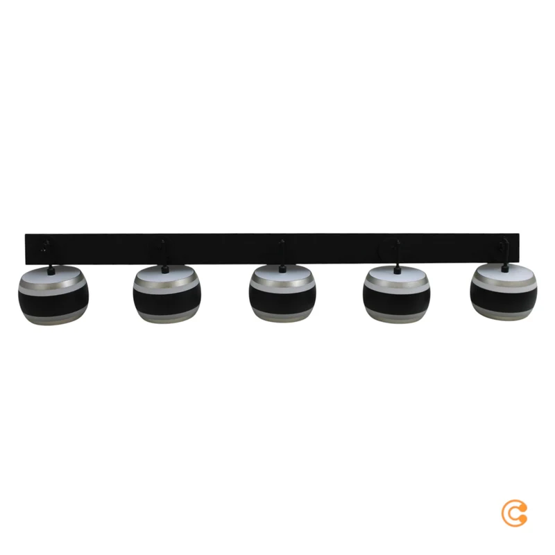 B-Ware Paul Neuhaus PURE LED Hängelampe Falling Rings schwarz Fernbedienung 101 cm 5flg