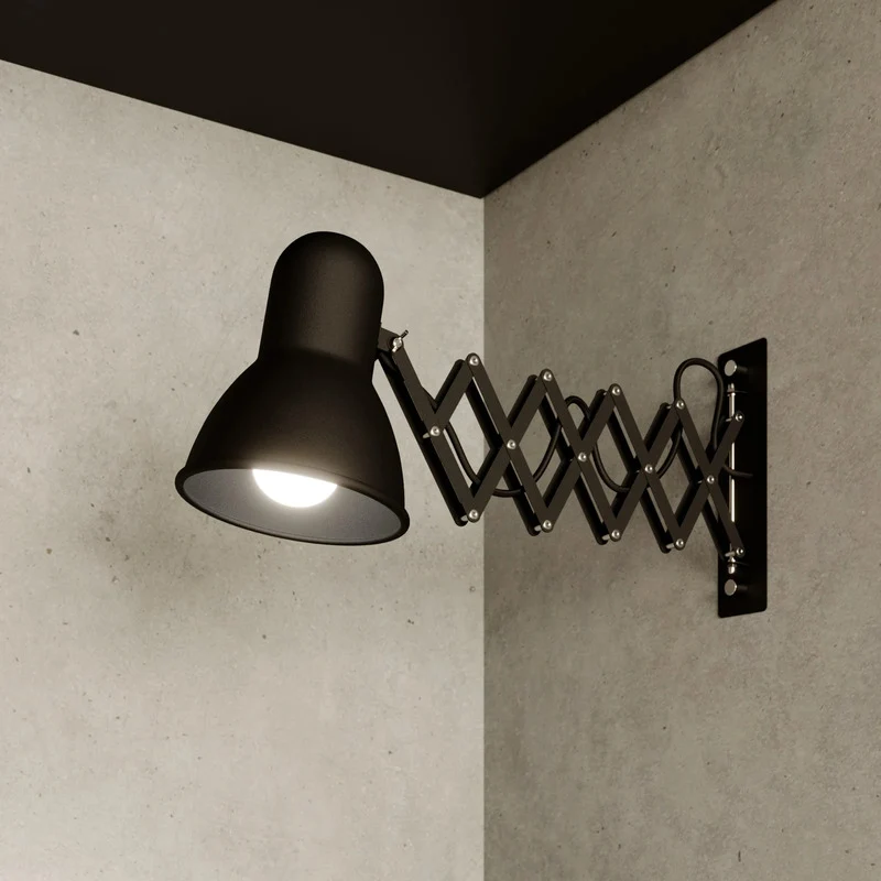 B-Ware Nowodvorski Lighting Wandleuchte Wandlampe Harmony Scherenarm Lampe schwarz