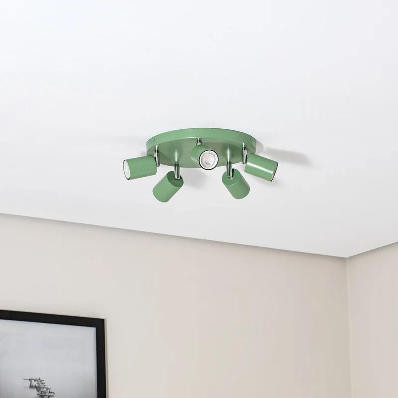 B-Ware Deckenstrahler Fun Strahler Lampe hellgrün Stahl Ø 30 cm verstellbar GU10 LED