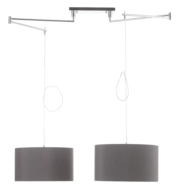 B-Ware Helestra Certo Hängelampe Hängeleuchte Deckenlampe Lampe Zylinder 2fl. anthrazit
