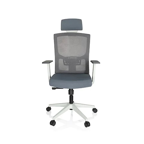 B-Ware hjh OFFICE Bürostuhl Drehstuhl Stuhl CAPTIVO BASE W Stoff Netzstoff grau