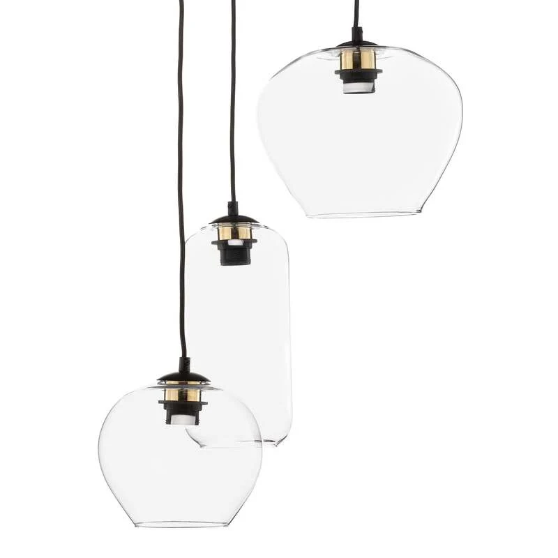 B-Ware Euluna Hängeleuchte Kaja Hängelampe Deckenlampe E27 dreiflammig Glasschirme klar