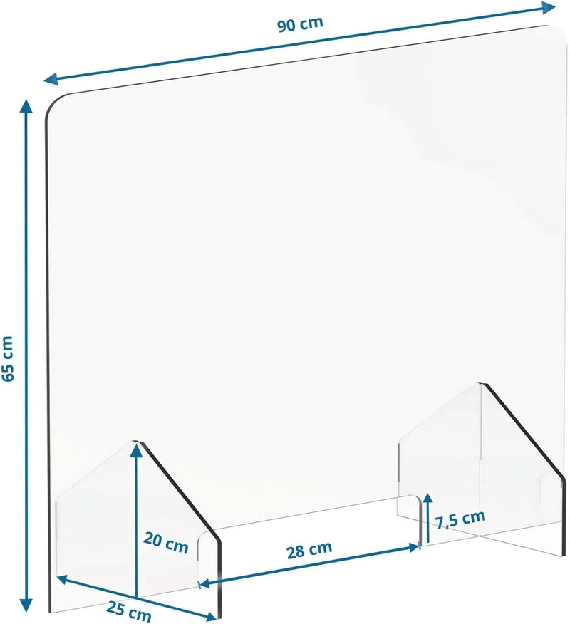 B-Ware hjh OFFICE Thekenaufsatz Aufsteller Spuckschutz Acryl transparent 65x90 cm118