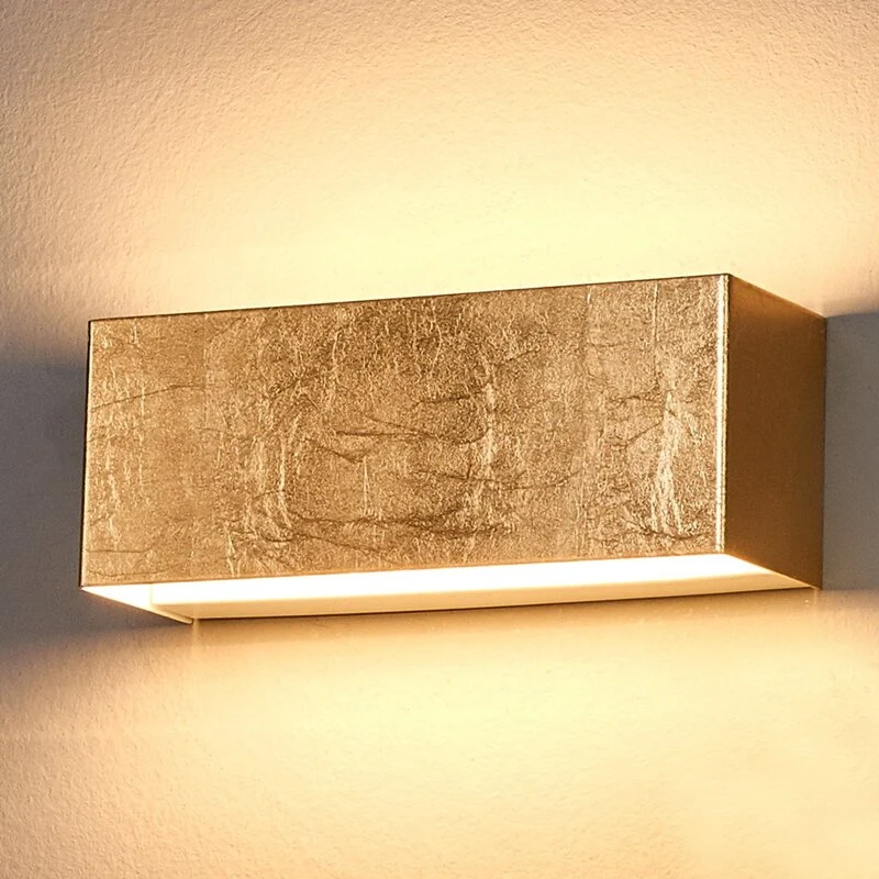 2x B-Ware Lindby LED-Wandleuchte Quentin Lampe Flurleuchte Wandlampe LED 10W gold 2 STÜCK