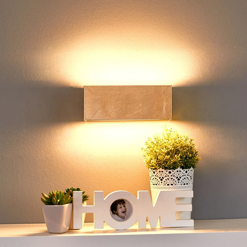 2x B-Ware Lindby LED-Wandleuchte Quentin Lampe Flurleuchte Wandlampe LED 10W gold 2 STÜCK