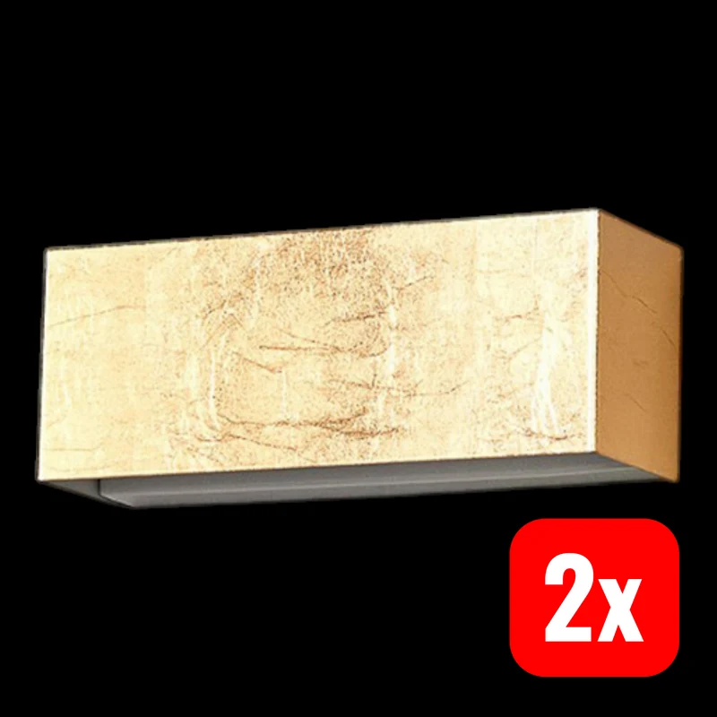 2x B-Ware Lindby LED-Wandleuchte Quentin Lampe Flurleuchte Wandlampe LED 10W gold 2 STÜCK