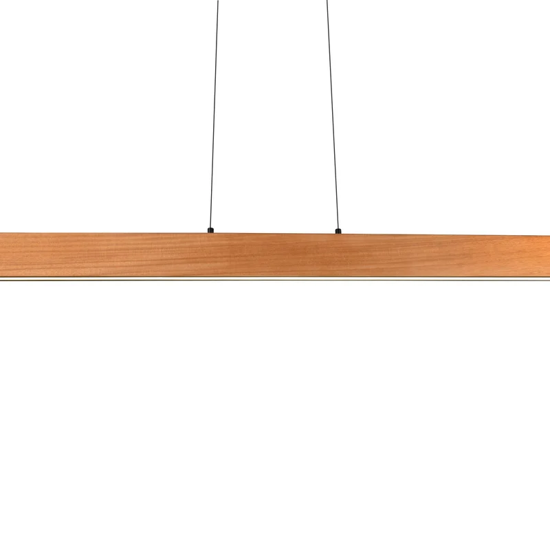 B-Ware Trio Lighting LED-Pendelleuchte Hängelampe Edgewood Holz dimmbar L150cm544